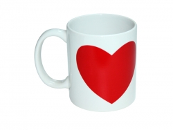 Mug coeur magique Sublimation Transfert Thermique