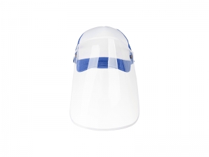 Sublimation Adult Mesh Cap w/ Removable Face Shield (Blue)