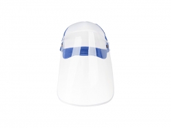 Sublimation Adult Mesh Cap w/ Removable Face Shield (Blue)