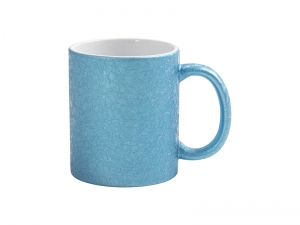 Sublimation Blanks 11oz Crackle Finish Ceramic Mug(Blue)