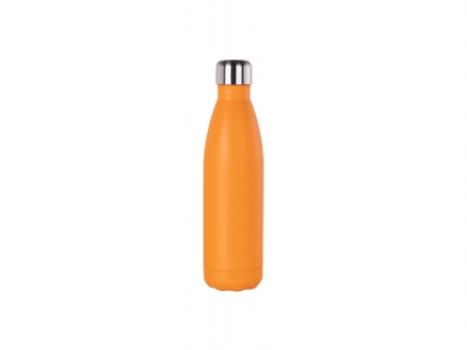 17oz/500ml Powder Coated Stainless Steel Cola Bottle (Orange)