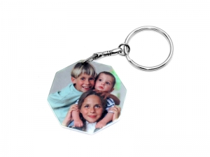 Sublimation 44mm Octangle Plastic Keychain