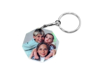 Sublimation 44mm Octangle Plastic Keychain