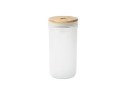 Pote de Boca Larga 22oz/650ml com Tampa de Bambu (Fosco)