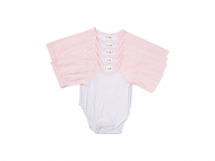 Mono Bebé Manga Larga Raglán Talla  L (Rosa,6-12M)