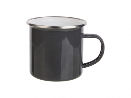 Taza Esmaltada 12OZ (Gris Oscuro)