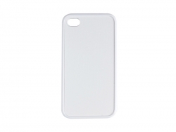 Чехол IPK04 iPhone cover rubber белый (iPhone 4/4S резина)