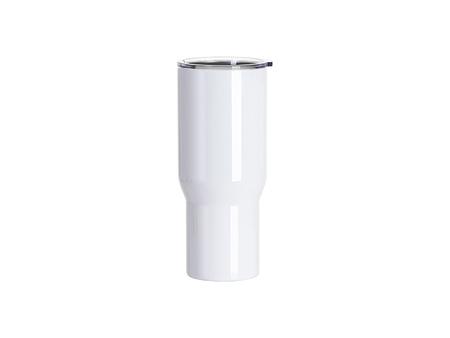 Tumbler Travel Acero Inoxidable 25oz/750ml con Tapa plana transparente (Blanco)Cantidad mínima 2000pcs