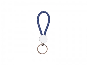 Sublimation Round Braided Keyring (Blue)