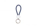 Sublimation Round Braided Keyring (Blue)