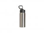 Sublimation 27oz/800ml Stainless Steel Water Bottle w/ Black Straw Lid(Silver, Single Wall)