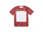 Red Bleached Starry Cotton Feeling T-shirt for Sublimation Printing