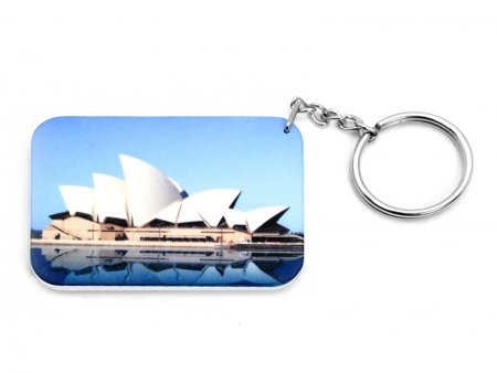 Sublimation Rectangular Plastic Keychain 48*68mm