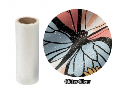 DTF Glitter Transfer Film Roll (Glitter Silver)