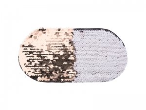 Sublimation Flip Sequins Adhesive (Oval, Champagne w/ White)