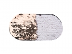 Sublimation Flip Sequins Adhesive (Oval, Champagne w/ White)