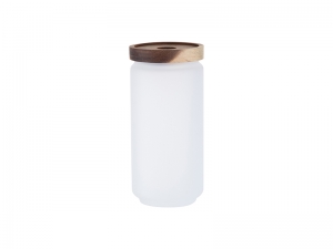 Sublimation Blanks 950ml Glass Storage Jar w/ Wood Lid