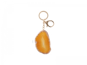 Engraving Agate Keyring (Red, φ4-7cm)