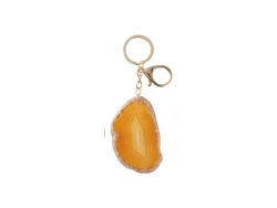Engraving Agate Keyring (Red, φ4-7cm)