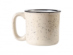 13oz/400ml Taza de Cerámica Esmalte (Patrón Beige)