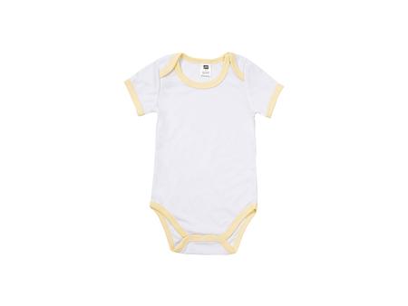 Mono Bebé Manga Corta Talla XL (Borde amarillo,12-18M)