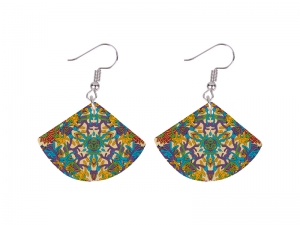 Fan-Shaped Sublimation Shell Earring