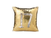 Sublimation Flip Sequin Pillow Cover (Gold w/ Silver)