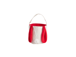 Sublimation Blanks Easter Bunny Bag(Red Ears, 23*35cm)