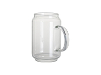 Sublimation Blanks 13oz/400ml Clear Can Glass Mug w/ Handle