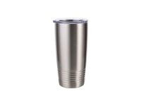 Sublimation 20oz Stainless Steel Tumbler with Ringneck Grip (Silver)