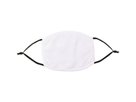 Sublimation Face Mask(White edge/Black Elastic, Large)