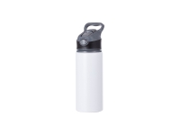 22oz/650ml Sublimation Blanks Alu Water Bottle with Color Cap (White)