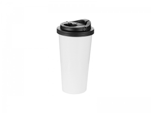 16oz Acero Inoxidable Tumbler con Tapa Portátil (Blanco)