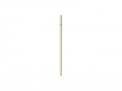 23cm Plain Straight Green Glass Straw