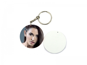 Sublimation 39mm Round Plastic Keychain