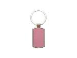 Engraving BlanksMetal Keyring w/ Engravable Leather (RND Corner Rect, Pink)