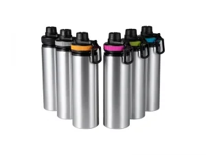 650 ml Sublimation Black Stainless Steel Powder Coated Water Bottle with  White Patch Wholesale - OrcaFlask