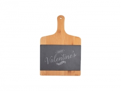 Bamboo with Slate Cutting Board w/ Handle (Rect, 24.2*35cm)