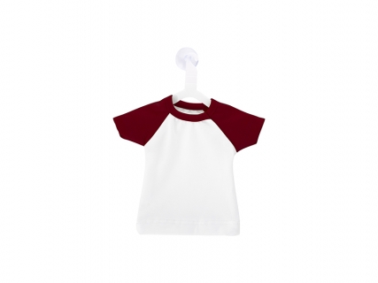 Camiseta Mini Con Percha (Cuello/Mangas Rojo) MOQ:100uds/color