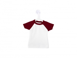 Camiseta Mini Con Percha (Cuello/Mangas Rojo) MOQ:100uds/color