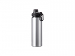 28oz/850ml Sublimation Blanks Alu Water Bottle with Color Cap (Silver)