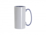 Sublimation Blanks 12.8oz/380ml Inner/Handle Color Skinny Tall Mug-Light Purple