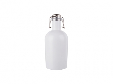 64oz/2000ml Sublimation Growler (White)