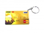 Sublimation Credit Card Plastic Keychain 53*85mm(Color Edge)