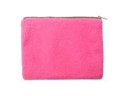 Sublimation Blended Plush Pencil/ Makeup Case(White /Pink)