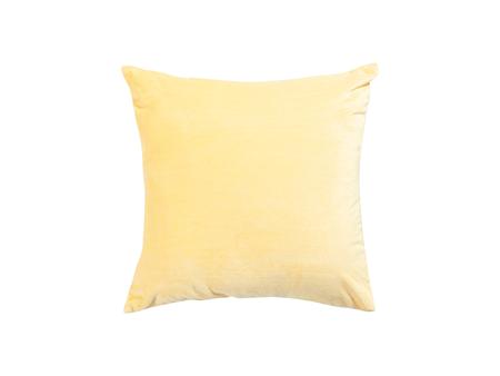 Funda Cojín (Felpa, Amarillo con Blanco)