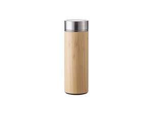 12oz/360ml Engraving Blanks Bamboo Thermal Tumbler w/ SS Lid