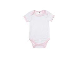 Mono Bebé Manga Corta Talla XL (Borde rosa,12-18M)