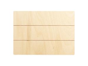 Sublimation Blanks Rectangular Plywood Sign w/ Stripes (17.8*12.7*1.5cm)