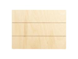 Sublimation Blanks Rectangular Plywood Sign w/ Stripes (17.8*12.7*1.5cm)